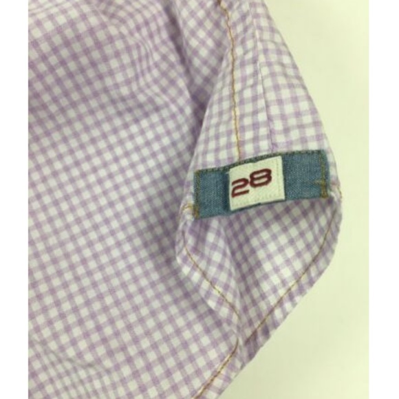 Borgo Ognissanti Mens Chambray Shirt Check Collar - Picture 4 of 5